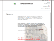 Tablet Screenshot of hotel-de-bordeaux.com